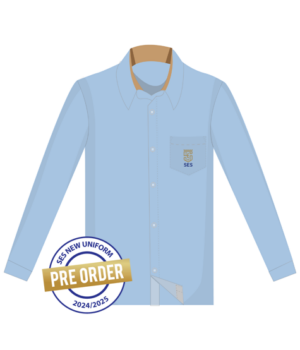 SES BLUE OXFORD SHIRT L/S Y7-Y11 MTM