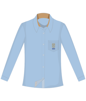 SES BLUE OXFORD BLOUSE L/S  Y7 TO Y11  MTO