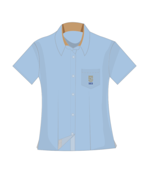 SES BLUE OXFORD BLOUSE S/S Y7-Y11