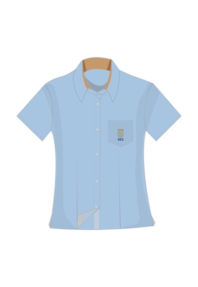 SES BLUE OXFORD BLOUSE S/S Y7-Y11