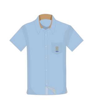 SES BLUE OXFORD SHIRT S/S Y3-Y6